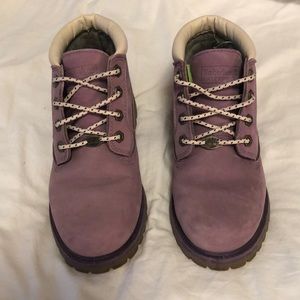 Purple timberland boots